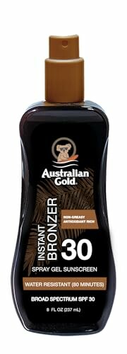 Australian Gold Spray Gel Sunscreen with Instant Bronzer SPF 30 bottle