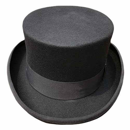 Black top hat with veil