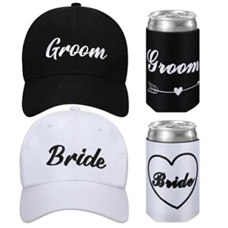 Bride and Groom Caps