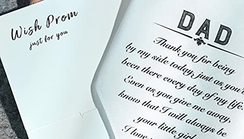 Greeting card addressed to Dad with heartfelt message.