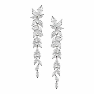 SWEETV Marquise Cubic Zirconia Wedding Earrings