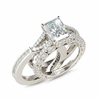 Jeulia Engagement Wedding Ring Set