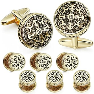 Hawson Gold Cufflinks and Tuxedo Studs