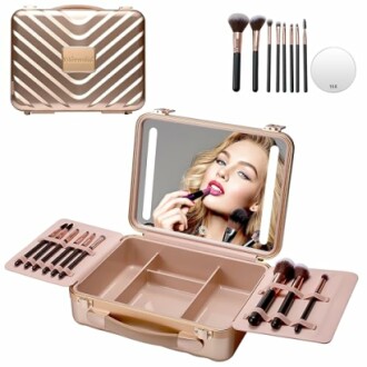 Mocado Travel Makeup Case with Lighted Mirror