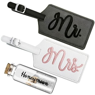 Mr and Mrs Luggage Tags Set