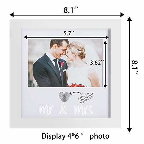 Wedding photo frame with dimensions and customization option